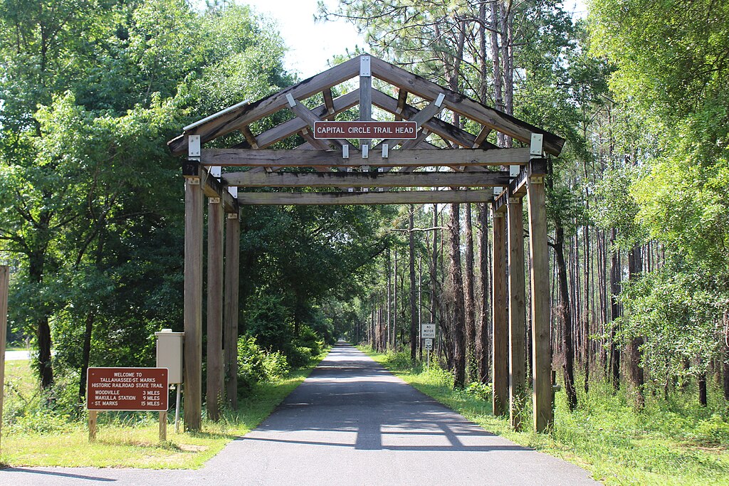 The Tallahassee - St Marks Historic Railroad State Trail Capital City trail head